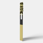 Zwart en goud damast gepersonaliseerd Case-Mate iPhone case (Achterkant / Rechts)