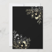 Zwart en goud De avond voor repetitie diner Kaart (Achterkant)