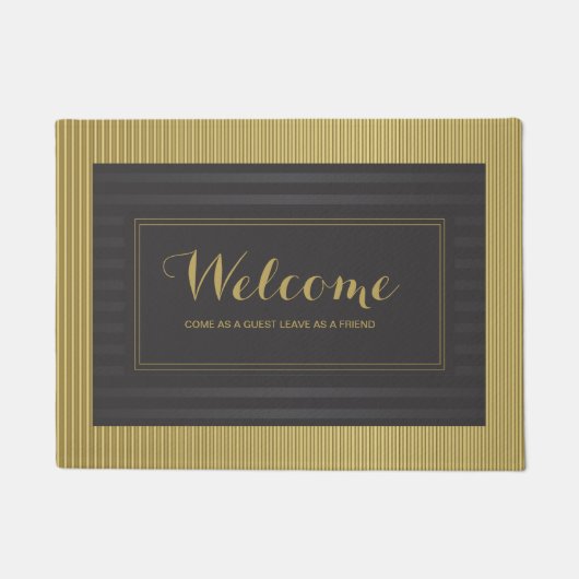 Zwart en goud deurmat (Voorkant)