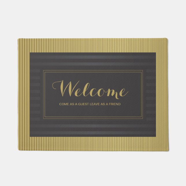 Zwart en goud deurmat (Voorkant)