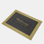 Zwart en goud deurmat (Schuin)