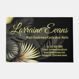 Zwart en goud. deurmat