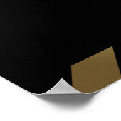 Zwart en Goud Diagonale Strepen - 18 Zitplaatsen G Poster (Hoek)