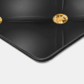 Zwart en Goud Diamant Tufted Bureaumat (Hoek)