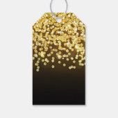 Zwart en Goud Diamanten Bruiloft Dank U Cadeaulabel (Achterkant)