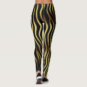 Zwart en Goud Dierenprint Leggings (Achterkant)