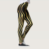 Zwart en Goud Dierenprint Leggings (Rechts)