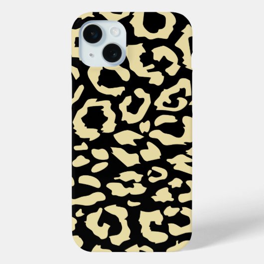 Zwart en goud dierenprint patroon Case-Mate iPhone case (Achterkant)
