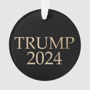 Zwart en Goud Donald Trump 2024 Ornament