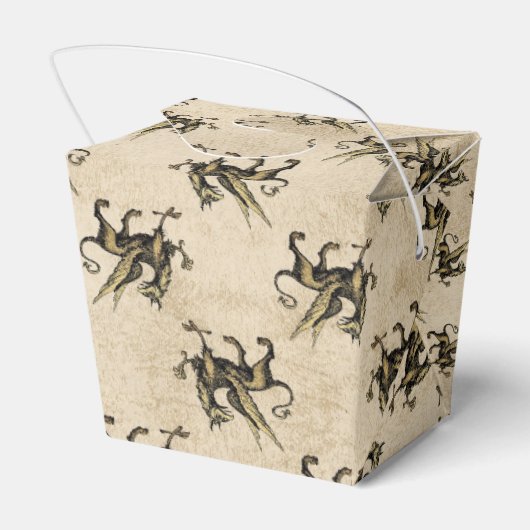 Zwart en Goud Dragon Bedankdoosjes (Achterkant)