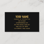 Zwart en goud druk wassen Power Wash Window Visitekaartje (Achterkant)