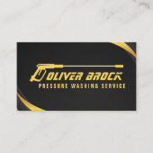 Zwart en goud druk wassen visitekaartje (Voorkant)