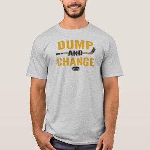 Zwart en Goud Dump en Wissel Hockey T-shirt