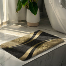 Zwart en goud dynamische geometrische damast