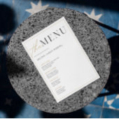 Zwart en goud eenvoudige minimalistische bruiloft  kaart