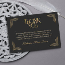 Zwart en Goud Eenvoudige Sympathie Na Begrafenis