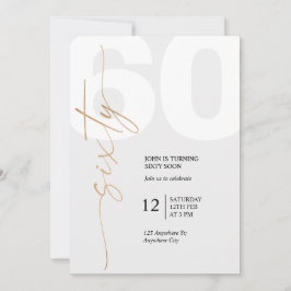 Zwart en goud elegant 60ste verjaardag kaart