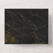 ZWART EN GOUD ELEGANT AANGEPASTE NIEUWJAARSFEEST ALL IN ONE UITNODIGING (Achterkant)