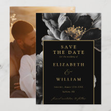 Zwart en goud elegant chic bloemfotografie bruilof