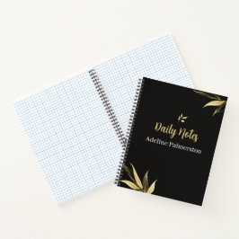 Zwart en goud elegant dagplanner notitieboek