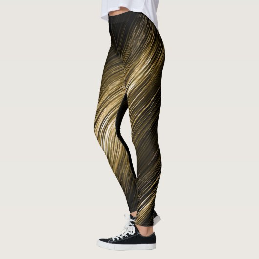 zwart en goud Elegant modern retro leggins Leggings (Links)
