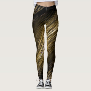 zwart en goud Elegant modern retro leggins Leggings