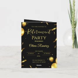 Zwart en goud elegant pensioen