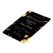 Zwart en goud Elegant pensioen Magneet (Linkerzijde)