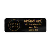 Zwart en goud Elegant Professional Etiket (Voorkant)