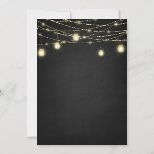 Zwart en Goud Elegant Script Elopement Bruiloft Kaart (Achterkant)