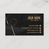 Zwart en goud Elegant Visitekaartje (Achterkant)