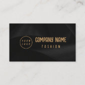 Zwart en goud Elegant Visitekaartje (Voorkant)