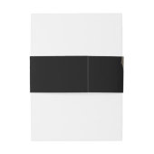 Zwart en Goud Elegante Botanische Moderne Huwelijk Uitnodigingen Wikkel (Achterkant Voorbeeld)