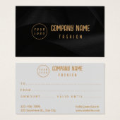 Zwart en Goud Elegante Gift Kaart (Voorkant /achterkant)