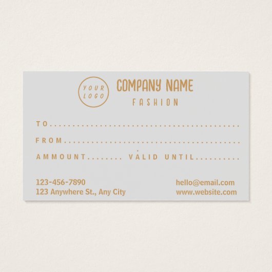 Zwart en Goud Elegante Gift Kaart (Achterkant)