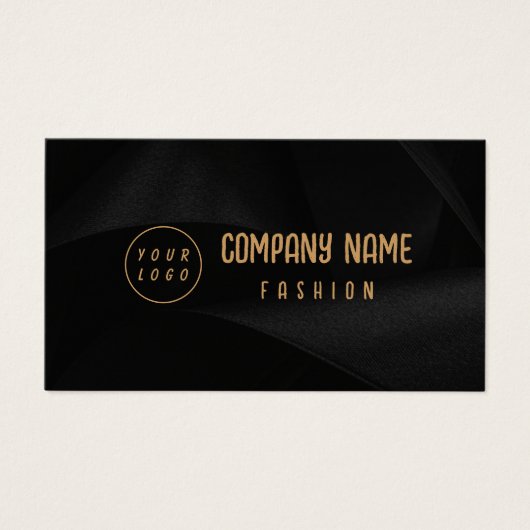 Zwart en Goud Elegante Gift Kaart (Voorkant)