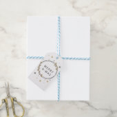 zwart en goud elegante kerst cadeaulabel (Met Touw)