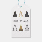 zwart en goud elegante minimal Kerstmis Cadeaulabel (Achterkant)