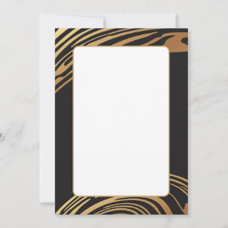 Zwart en goud elegante stijl - blanco kaart