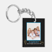 Zwart en Goud Familienaam Foto Sleutelhanger (Voorkant Links)