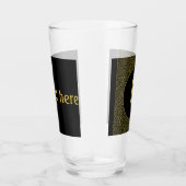 Zwart en goud Filigree Monogram op maat Glas (Rechts)