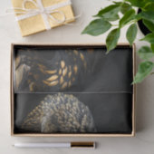 Zwart en Goud Flamingo1 Tissuepapier (Geschenk)