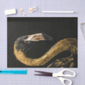 Zwart en Goud Flamingo2 Tissuepapier (Craft)