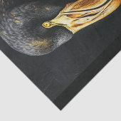 Zwart en Goud Flamingo3 Tissuepapier (Detail)