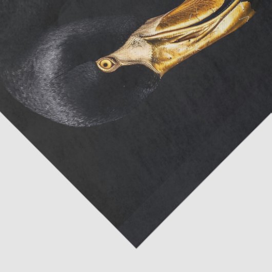 Zwart en Goud Flamingo4 Tissuepapier (Detail)