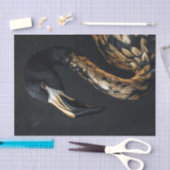 Zwart en Goud Flamingo6 Tissuepapier (Craft)