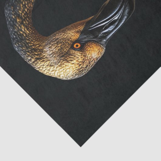 Zwart en Goud Flamingo7 Tissuepapier (Detail)