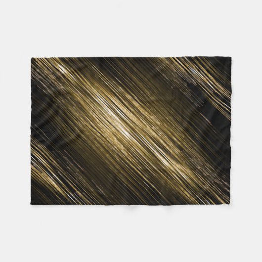 zwart en goud fleece deken (Voorkant (Horizontaal))