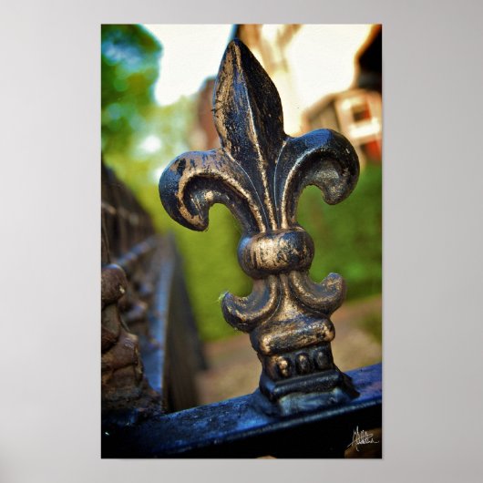 Zwart en goud (Fleur de Lis) [Kunstafdrukken] Poster (Voorkant)