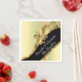 Zwart en goud fleur de lys servet (Insitu)